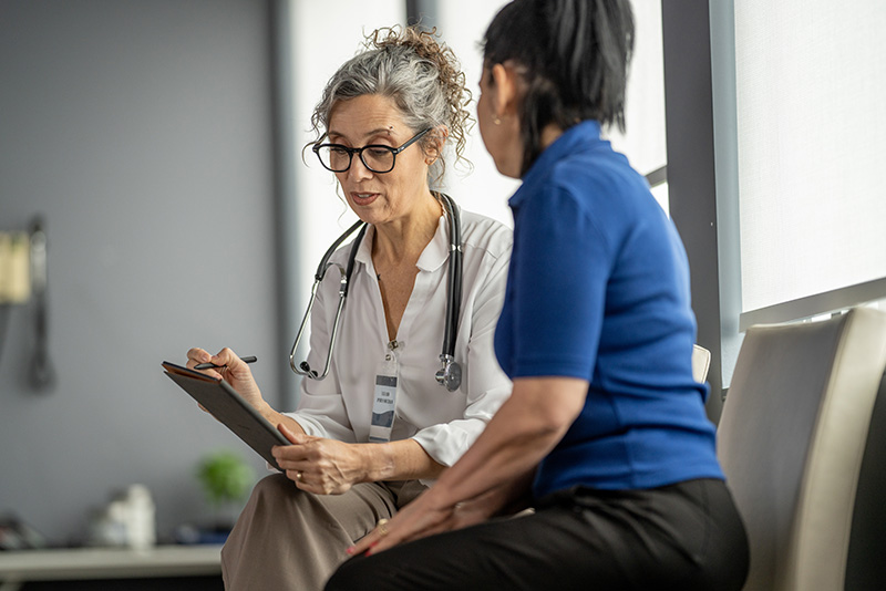 Doctor interviewing a new patient